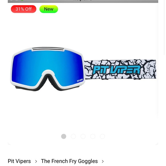 Pit Viper ski goggles - French Fry - new in box - Picture 6 of 10